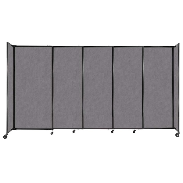 StraightWall Sliding Portable Partition 11'3" x 6' Slate Fabric